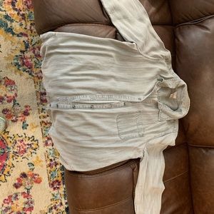 Chico’s gray denim shirt size 1 (8-10)